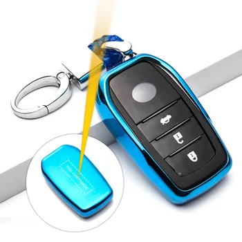 

TPU Car Key Cover Case Fob Shell For Toyota Camry CHR Prius Corolla RAV4 Prado Private Custom Remote Smart Keyless Case Cover