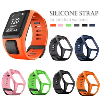 

Simplicity Silicone Replacement Watch Band Strap Ventilation Adjustable Durable for TomTom Adventurer Golfer Runner Spark Newest