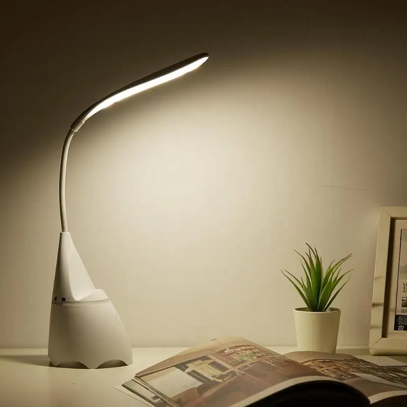 20LED сенсорный Bluetooth аудио Настольная лампа с регулируемой яркостью прикроватный ночной Светильник для спальни домашний Декор Светильник