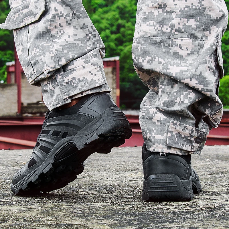 Winter Men's Leather Boots Outdoor Waterproof Tooling Shoes Winter Boots Men Increase Size 39-45 Snow Boots Hiking Shoes*B31007