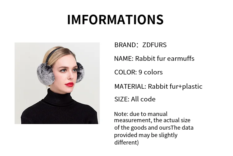 ZDFURS * новые осенние и зимние новые меховые наушники с кроликом Рекс Меховые наушники милые глухие настоящие меховые наушники