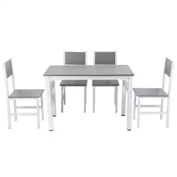 

Modern Simple Style Dining Table with 4 Chairs Set Living Room Furniture Household Supplies Kitchen Table Dining Room Set