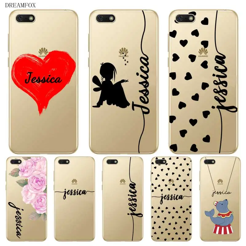 

Love Gift Custom Name DIY Clear Soft Silicone Case Cover For Huawei Mate 8 9 10 20 30 Lite Pro Coque Capa