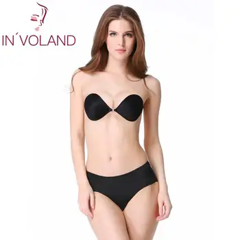 

Women Strapless Self Adhesive Solid Silicone Push-up Bra Silicone Bras Strapless Invisible Bras A B C D E F