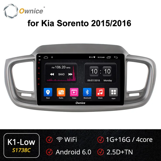 Ownice Восьмиядерный 10," Android 9,0 автомобильный dvd-плеер navi carplay 4G LTE 360 панорама DSP SPDIF радио gps для Kia Sorento - Цвет: K1-Low