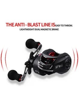 

All Metal Fishing Gear Accessories Water Wheel Anti-fried Line Bait Reel Red and Blue Two-color Sea Rod Lua Rod Line Wheel Bait