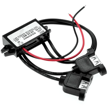 

Inverter 12V to 5V DC voltage transformer 3A USB dual port converter