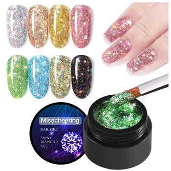

5ml Shiny Diamond Gel Nail Polish Bright for Glitter Painting Nail Art Design Laser Primer UV Gel Hybrid Vernish for Manicure