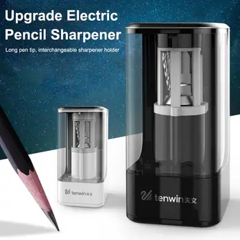 

Portable Electric Pencil Sharpener Auto Stop AC Adapter Operated Sharpener For School Classroom/Office/Home Use