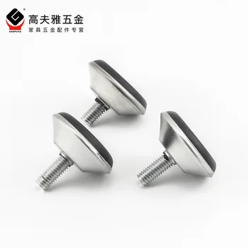 

New 4Pcs Steel Furniture Legs Anti-slip Base Table Cabinet Leg Pad Adjustable Leveling Feet Leveler M8 M10 Screw 13mm-27mm