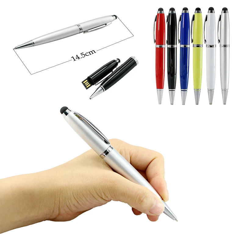 

Flash drive USB teacher Gift Metal pen flash Memory Stick 6 Color Pen Pen Drive 128GB 64GB 4GB 8 128 16 32 64 gb Pendrive usb2.0