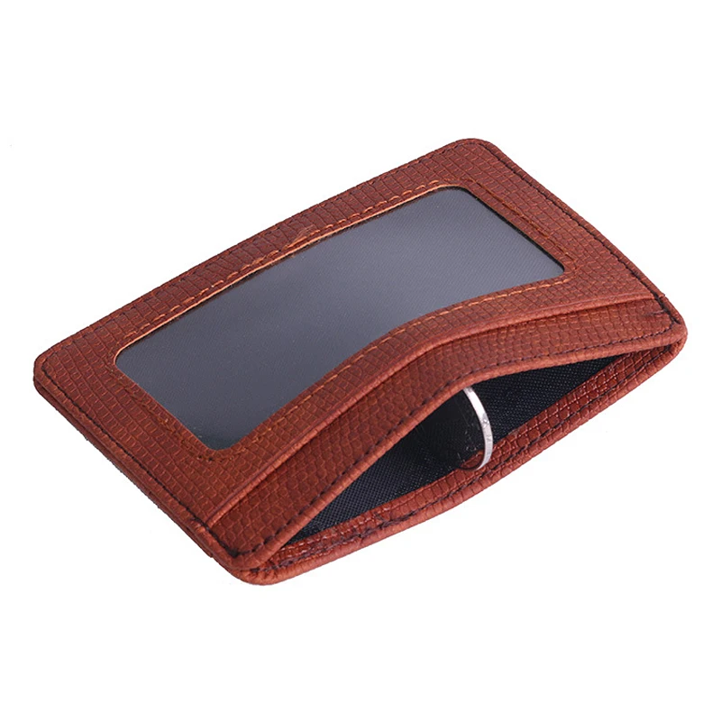 Lizard Pattern Leather Credit Card Holder Small Double sided Card Wallet Men Women ID Bank Case Multi-card slot Mini Purse