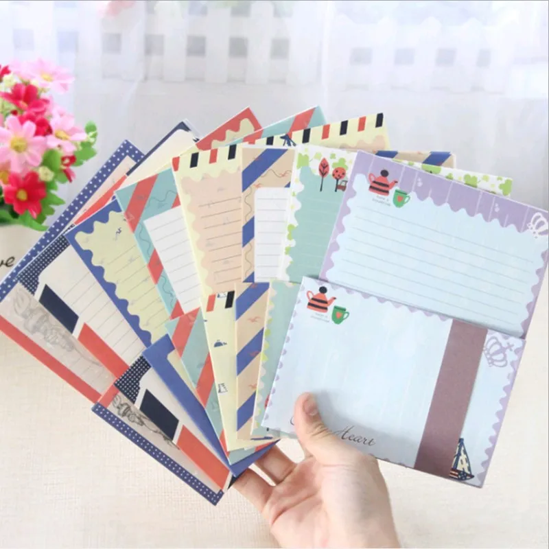 Estilo marinero Vintage multifunción, juego de papel de carta con paquete de sobre, bricolaje, 170x130mm, 1 lote