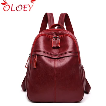 

2020 lurxury brand Women's Casual Backpack High Quality Split Leather Backpack Black Bags Ladies Travel Bags mochila feminina