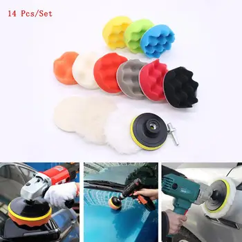 

Car Sponge Polishing Pad Set Buffing Waxing Pad For Car Polisher Buffer Drill Adapter Wheel Brush Car Polish Tools