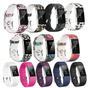 

Honecumi For Fitbit Charge 2 Band replace Soft Silicone Strap Replacement Wrist Bracelet for Fit Bit Charge2 Smart Watch