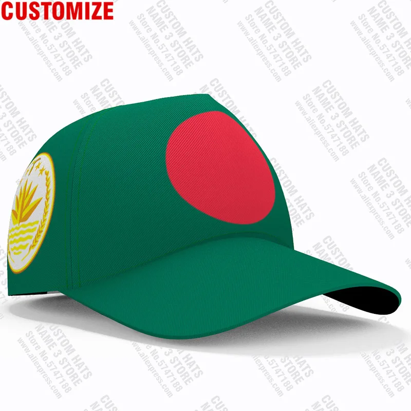 Bangladesz czapki baseballowe bezpłatne zamówienie nazwa numer Logo zespołu Bd kapelusz Bgd kraj podróży bengalski naród Casquette Flag nakrycia głowy