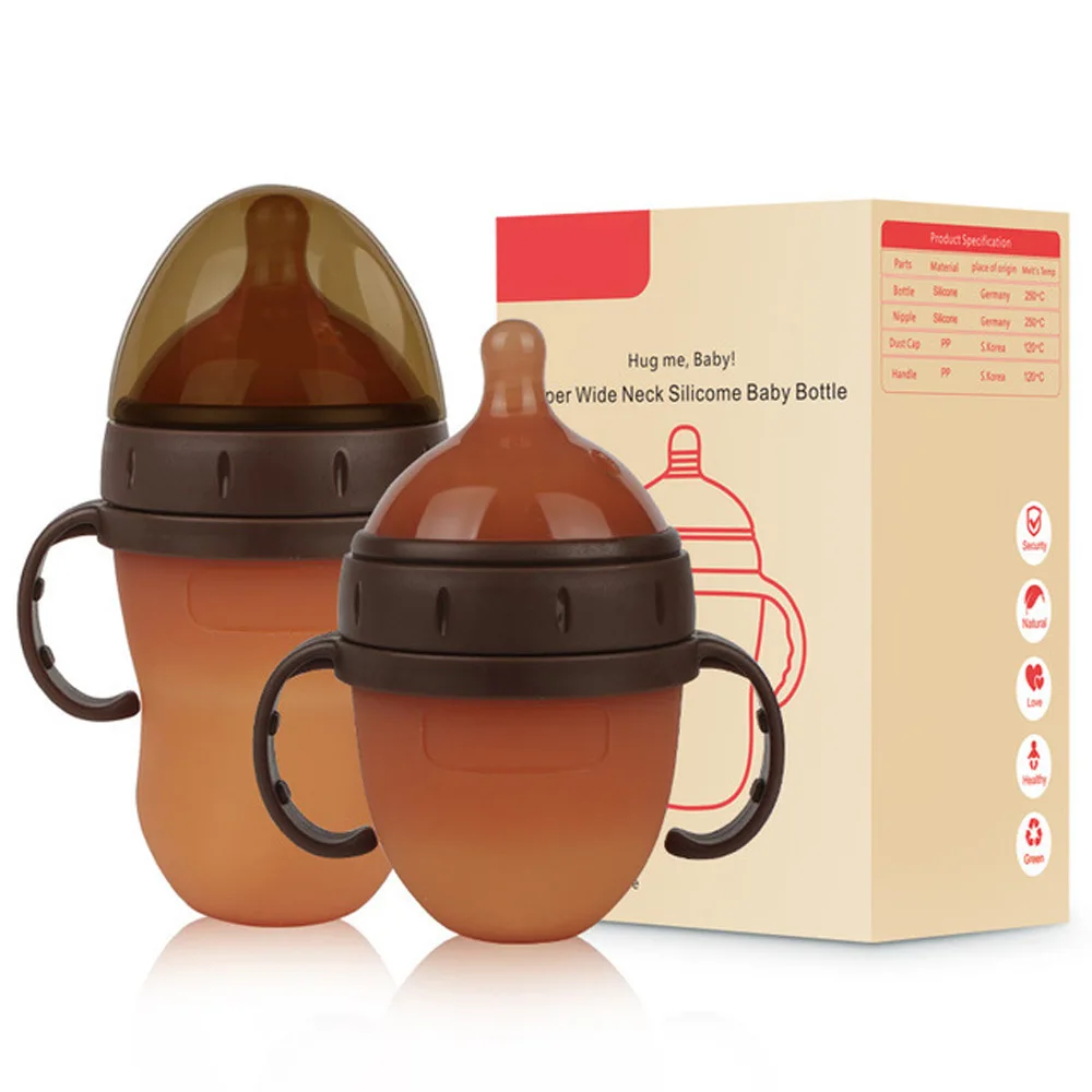 Силиконовая бутылочка для кормления 150 мл 240 широкая грудного вскармливания