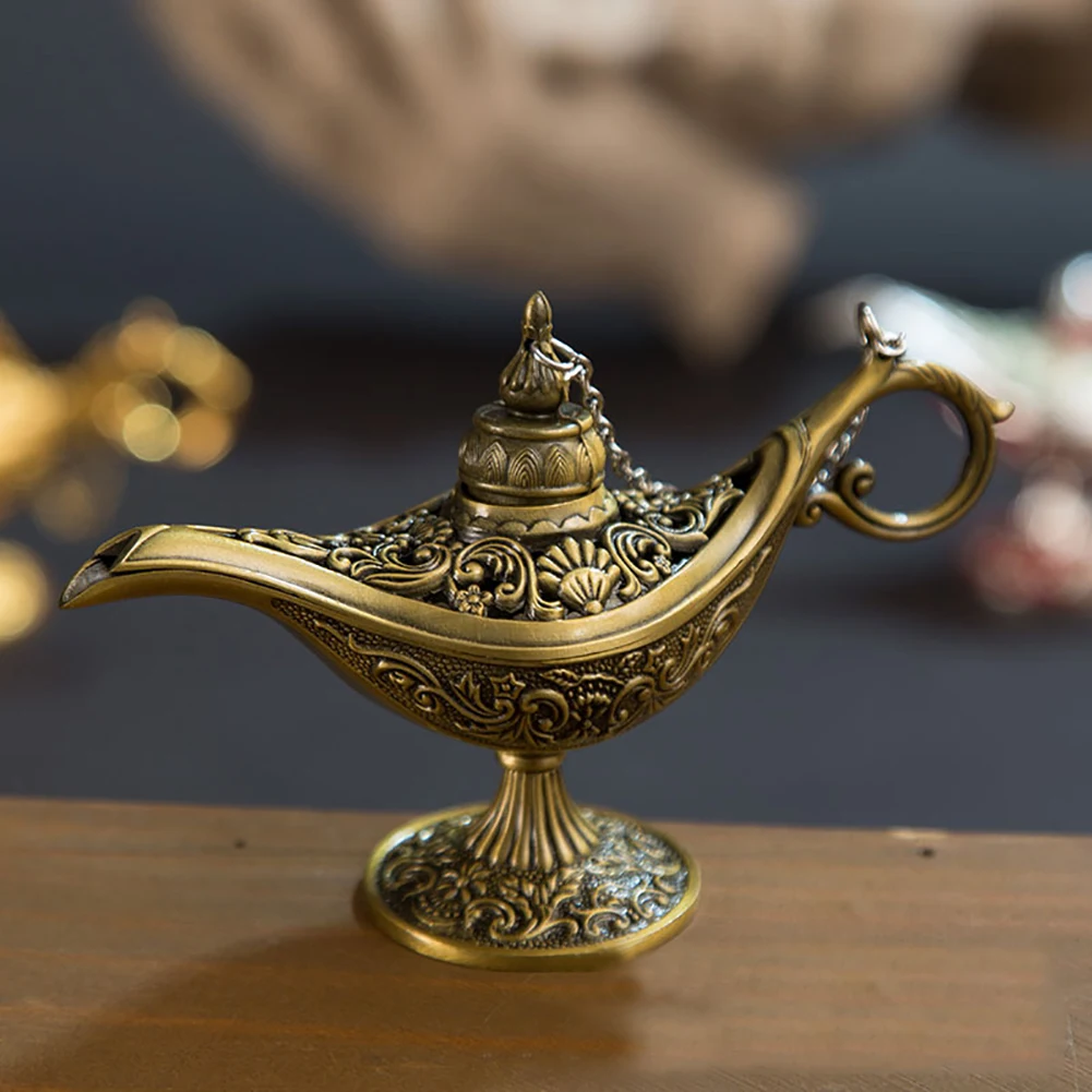 wade miniature animals Vintage Aladdin Lamp Tea Pot Zinc Alloy Office Home Desktop Decor Collection Craft decorative tiny dragon figurines