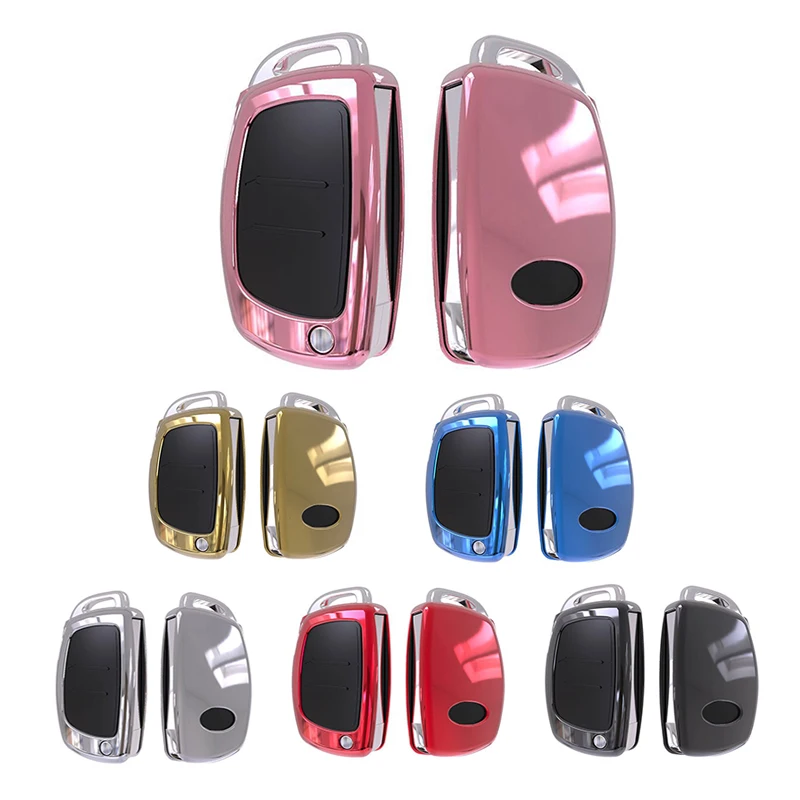 

The Fashion Car Key Case Soft Auto Remote Cover For Hyundai I30 IX35 Accent I20 Sonata Automobile Accessories Auto Goods Gadget