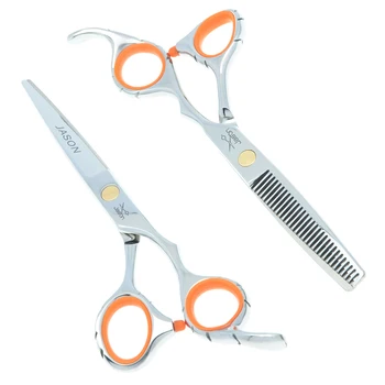 

Jason Professional Hairdressing Hair Scissors Set 5.5" 6.0" Japanese Steel Hair Shear Cutting Scissors Thinning Tesoura LZS0311