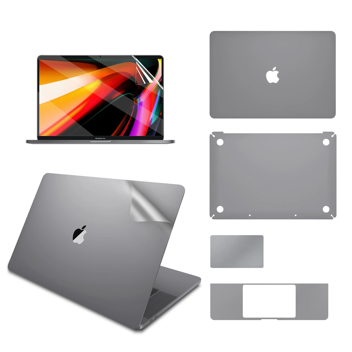 Ceny Naklejka na całe ciało dla 16 cal MacBook Pro A2141 model, to góra + dół + Touchpad + podpórka dla dłoni skóry + ochraniacz ekranu