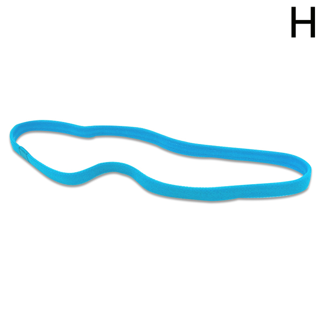 Color Women Men Yoga Hair Bands Running Sports Anti-slip Elastic Rubber Thin Headband Hair Accessories Jewelry