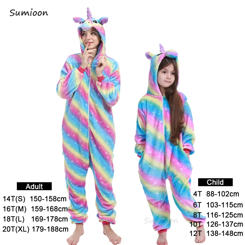 Kids Unicorn Pajamas For Children Animal Cartoon Blanket Sleepers Baby Costume Winter Boy Girl Licorne Onesie Kigurumi Pajama