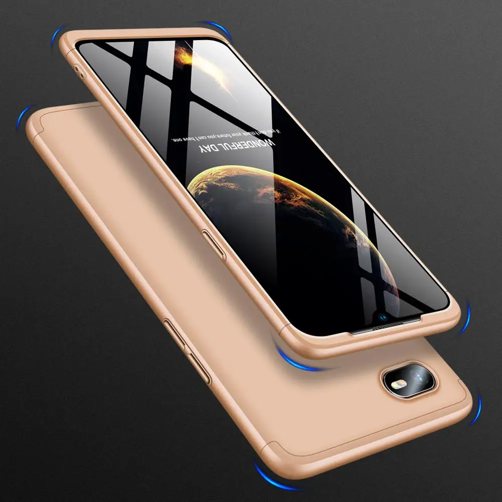 Для OPPO Realme C2 ультра тонкий ПК задняя крышка нескользящий противоударный 360 градусов полный защитный чехол