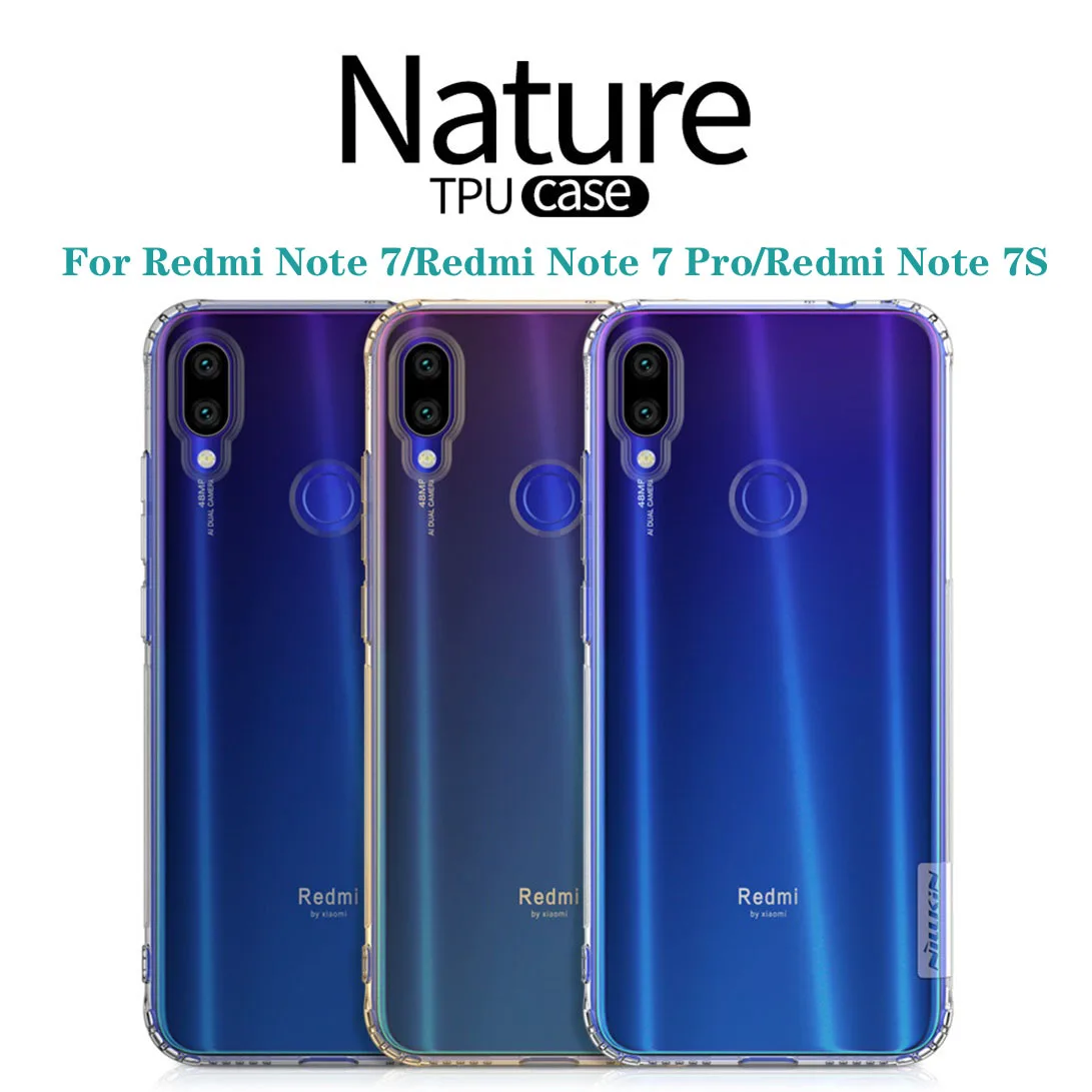 Чехол для Xiaomi Redmi Note 7 Pro 7S чехол NILLKIN Nature TPU мягкий прозрачный силиконовый