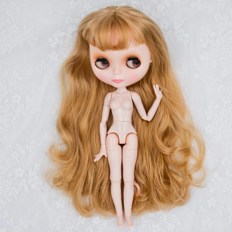 Кукла Blyth BJD, кукла Blyth, Обнаженная, индивидуальные блестящие куклы для лица, можно изменить макияж и платье, DIY, 12 дюймов, шарнирные куклы 1 - Цвет: NBL11