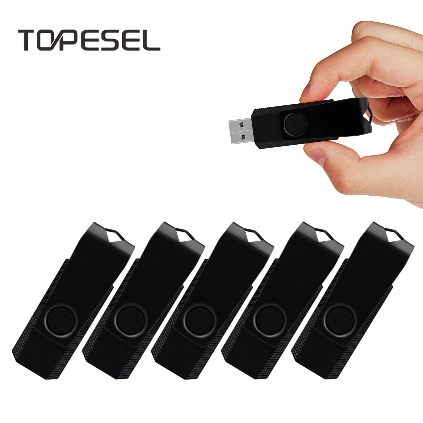 5 пар флеш-накопителей TOPESEL флеш-диск USB 2 0 черный красный синий желтый фиолетовый