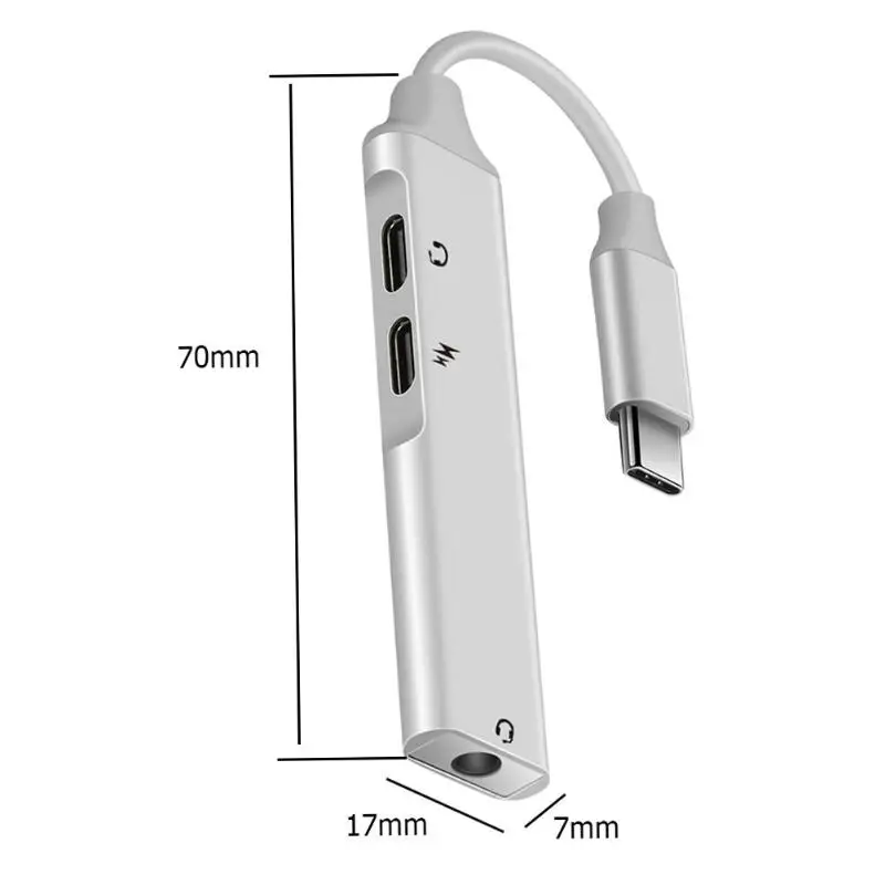 Bakeey 3 в 1 usb type C адаптер 3,5 мм аудио AUX Быстрая Зарядка адаптер для huawei P30 Pro mate 30 5G Xiaomi 9Pro Redmi K30 S10
