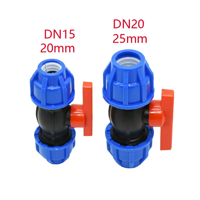 DN15 DN20 ПВХ ПЭ полипропиленовый шаровой клапан управления потоком воды 1/" 3/4 дюймов водопроводный кран соединитель 1 шт