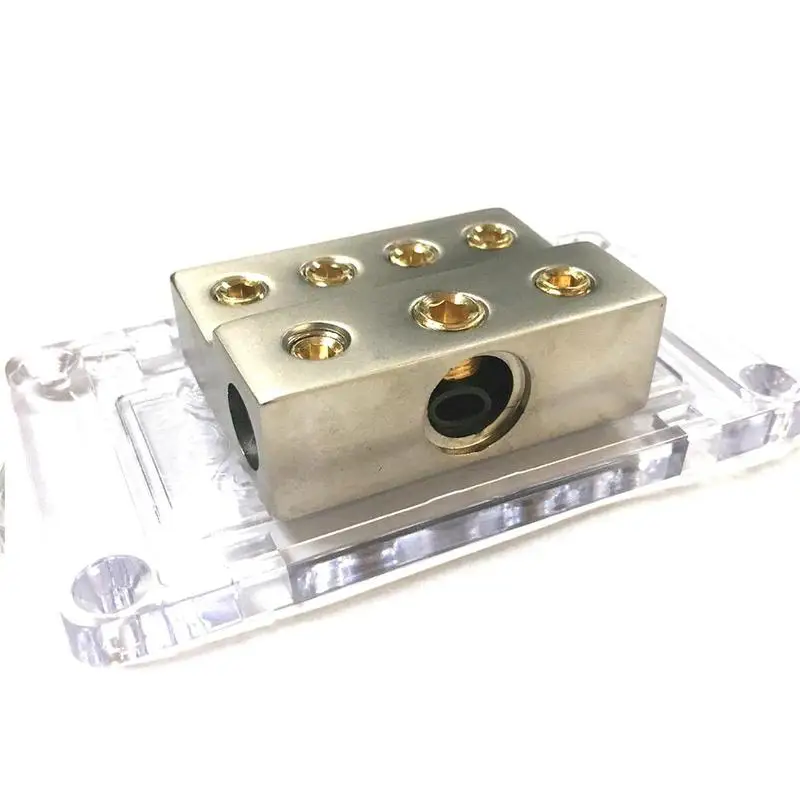 4/8 Gauge Out Car Audio Stereo Amp Distribution Connecting Block 1 Pcs Benliu 1 in 3 Ways Out Way Power Distribution Block 0/2/4 AWG Gauge in 