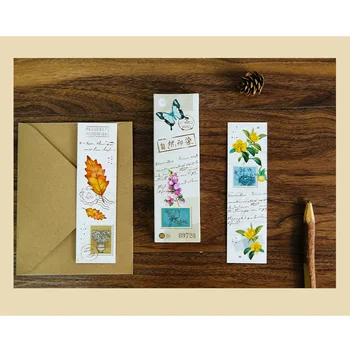 

30pcs/pack Natural Dyed Stationery School Office Supply Paper Bookmark Book Notes Paper Stationery