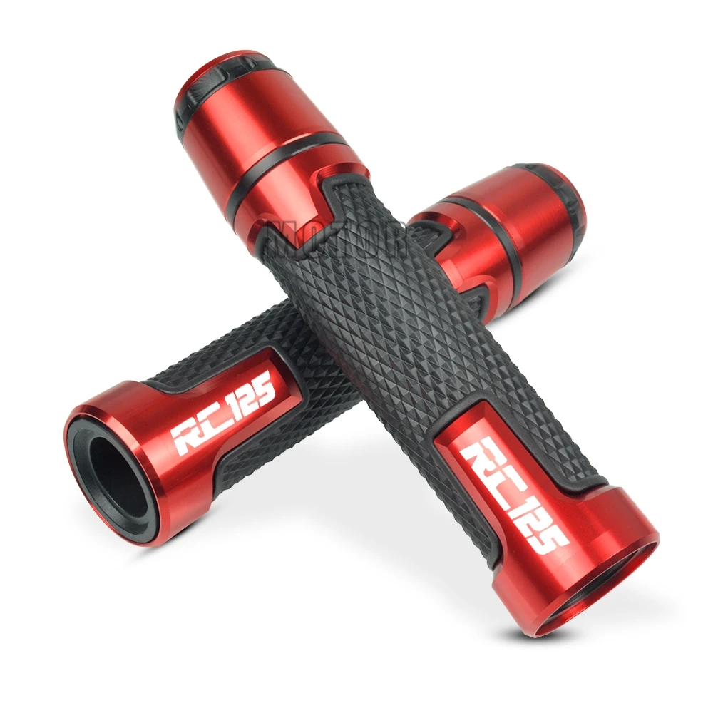 Для KTM RC125- RC 125 мотоцикл 7/" 22 мм анти-скольжения ручки заканчивается ручка шапки рука бар Вилки - Цвет: Red