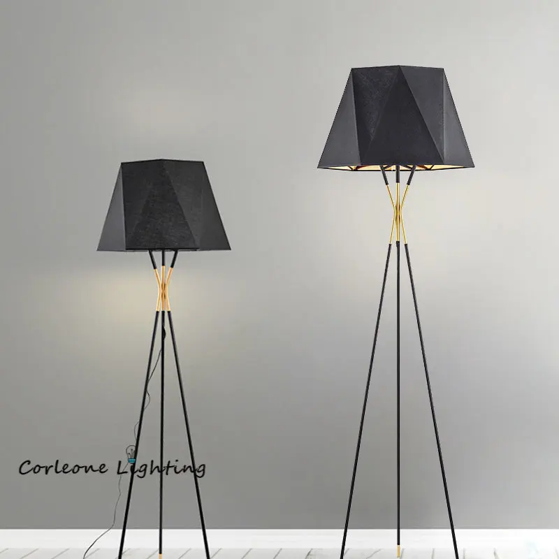 Modern LED Floor Lamp American Simple Tripod Standing Lamps for Living Room Bedroom Foyer Floor Standing Lamp Home Decor Light
