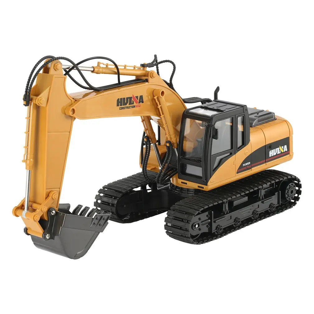 

HUINA 1550 1/14 15CH 680 Degree Rotation Alloy Bucket RC Excavator Construction Vehicle Toy Gift with Cool Sound/Light Effect