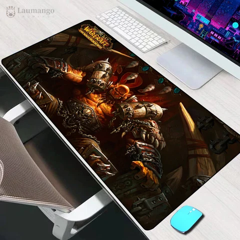 of Warcraft Illidan Mouse Pad  Varmilo Gaming Accessories Computer Mousepad Keyboard XXL Gamer Carpet 900x400 LOL Desk Mat