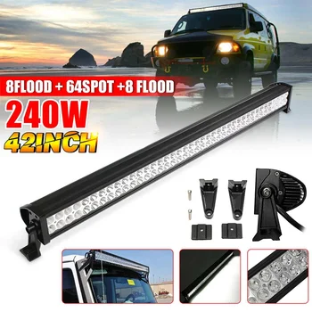 

42" 240W Car LED Bar LED Light Bar Work Light Warning Lamp Driving For Jeep Tractor Boat OffRoad Off Road 4WD 4x4 Truck SUV ATV