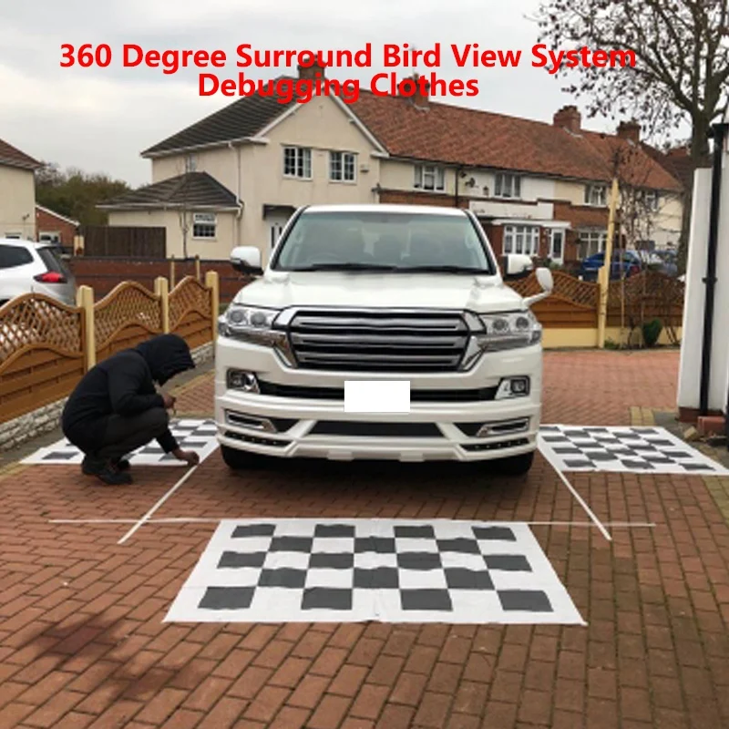 

4Pcs Fabrics Calibration Cloth for 360 Degree Surround Bird View Panoramic DVR System
