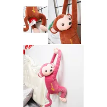 Автомобиль Pipi обезьяна Висячие коробки для бумажных салфеток лоток милый автомобиль Интерьер практичные аксессуары для декорирования машины автомобиль коробка ткани