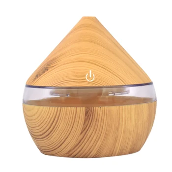 

Air Purifier 300ML Ultrasonic Aroma Diffuser Air Humidifier Wood Grain Colorful Light Essential Oil Purifier for Home
