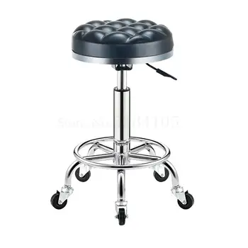 

Bar Chair Lift Swivel Chair Back Manicure Chair Bar Stool Household Fashion Creative Beauty Round Stool