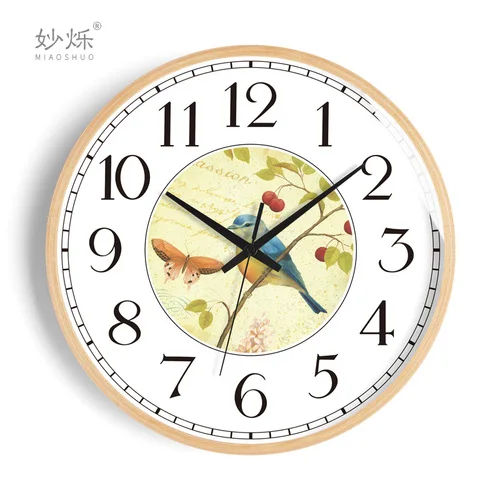 Large Wood Wall Clock Color:Style 19;Sheet Size:10 inch