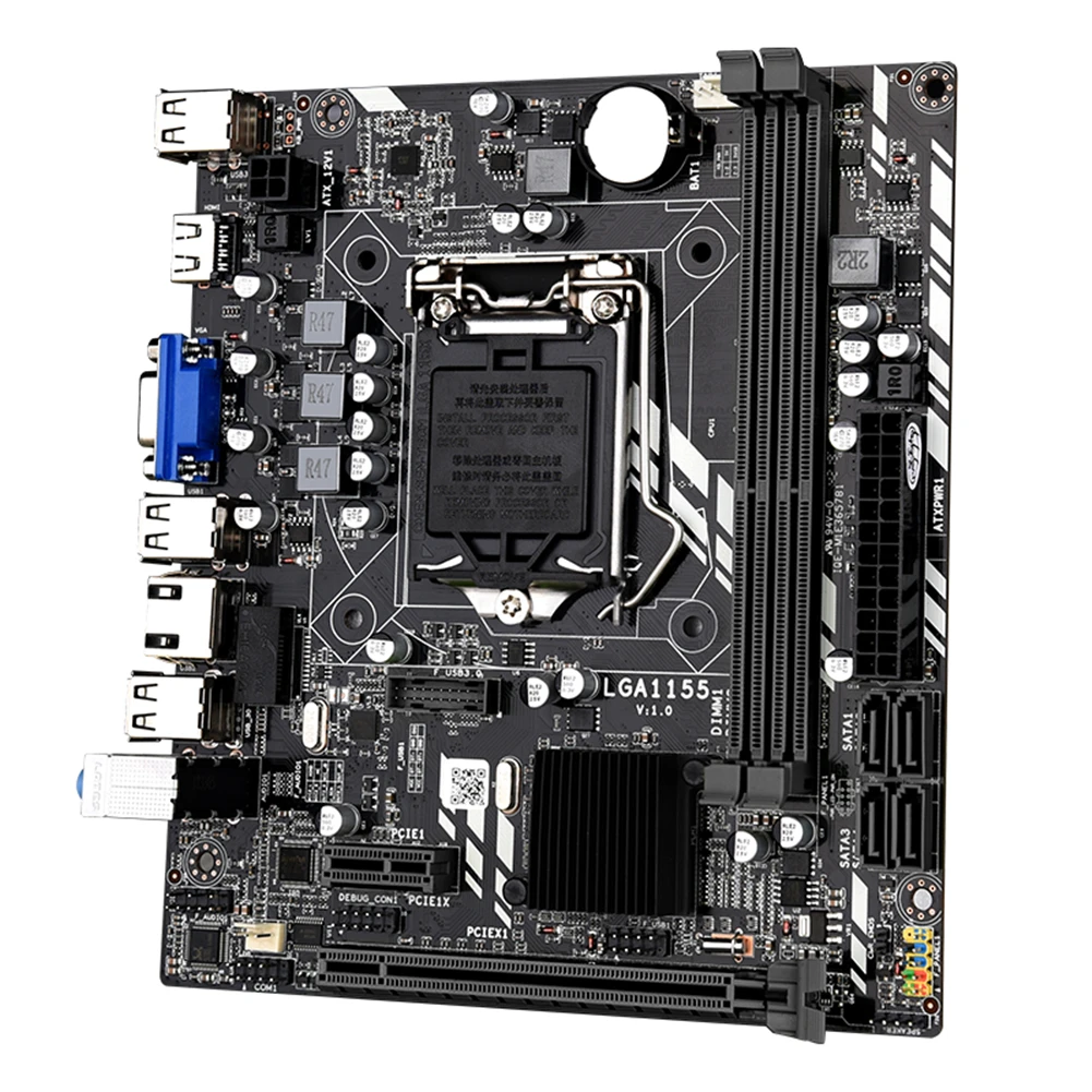 Микро материнская плата Placa mae H61 LGA 1155 разъем DDR3 ПАМЯТЬ VGA PCI E для Intel LGA1155 I3 I5 I7 Xeon