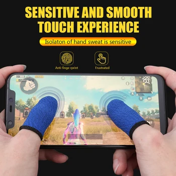 

2x Breathable Game Controller Finger Cover Sweat Proof Non-Scratch Sensitive Touch Screen Gaming Thumb Sleeve for PUBG Mobile