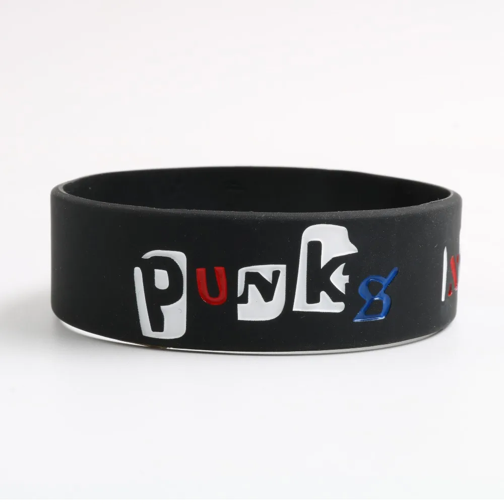 1 шт. высококачественные силиконовые браслеты Punks Not Dead, силиконовый браслет Rock с жестким сердечником, рок-музыка, модное ювелирное изделие для подарка