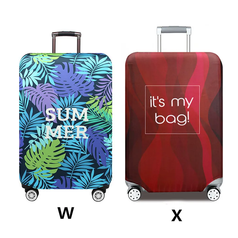 JULY'S SONG Thicken Suitcase Cover For 18-32Inch Suitcase Luggage Protective Cover Travel Trolley Elastic Luggage Cover